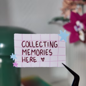 Sticker collecting memories here